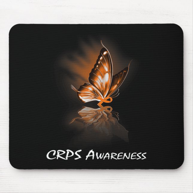 Butterfly Ribbon Crps Awareness  Mouse Mat (Front)