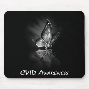 Butterfly Ribbon CVID Awareness Sweatshirt182  Mouse Mat