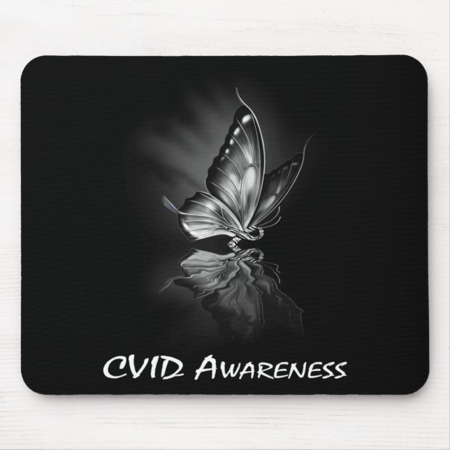 Butterfly Ribbon CVID Awareness Sweatshirt182  Mouse Mat (Front)