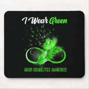Butterfly Ribbon Feather Brain Disabilities Awaren Mouse Mat