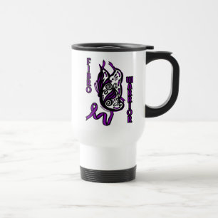 Butterfly/Ribbon...Fibro Travel Mug