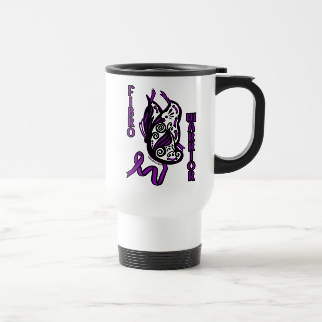 Butterfly/Ribbon...Fibro Travel Mug (Right)