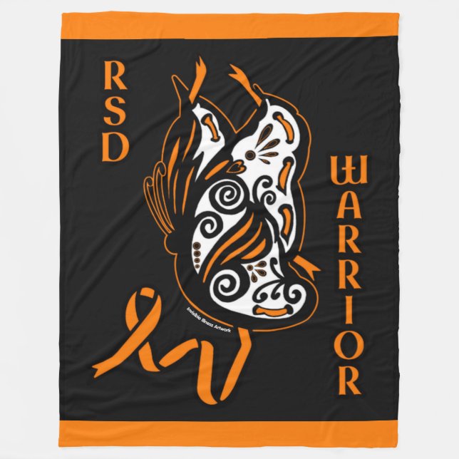 Butterfly/Ribbon...RSD Fleece Blanket (Front)