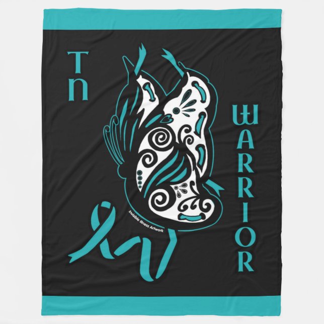 Butterfly/Ribbon...TN Fleece Blanket (Front)