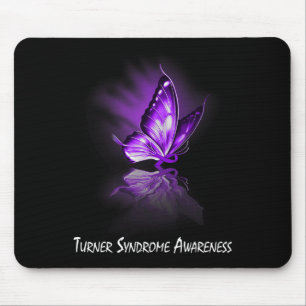 Butterfly Ribbon Turner Syndrome Awareness Mouse Mat