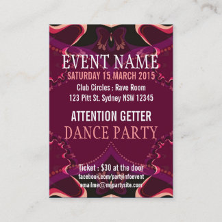 Butterfly Ribbons Event Party Mini Flyer Business Card
