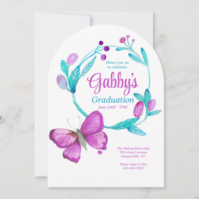 Butterfly Ring  Invitation (Front)
