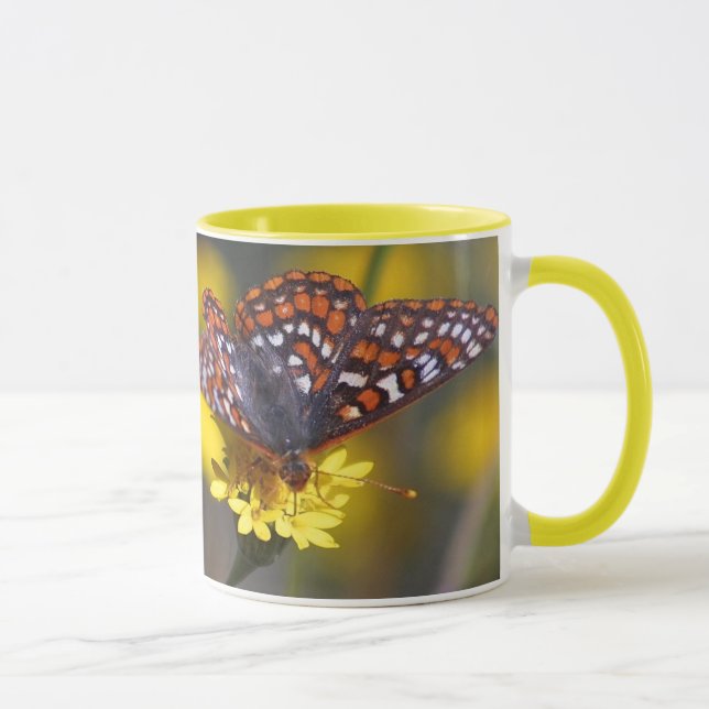 butterfly ringer ceramic mug (Right)
