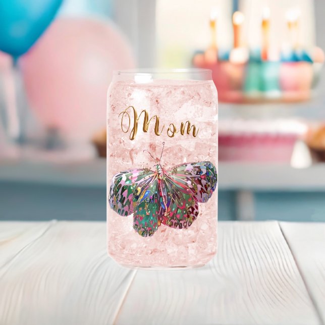 Butterfly Rising Can Glass (Insitu (Baby Shower))