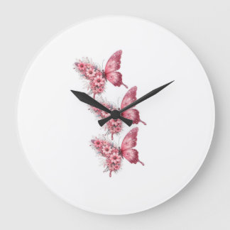 Butterfly Rose & Flower Wall Clock – F Design