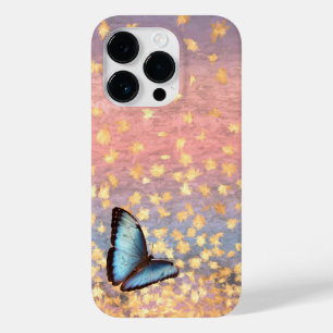 Butterfly Rose Gold Flakes Abstract Design Case-Mate iPhone 14 Pro Case