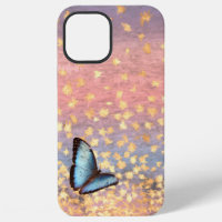 Butterfly Rose Gold Flakes Abstract Design
