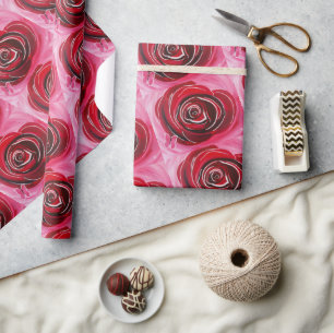 Butterfly Rose Painting by Alfred Fox Wrapping Paper