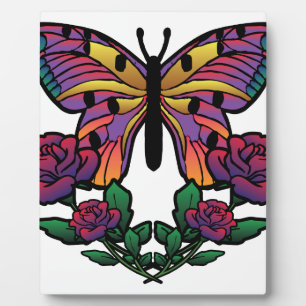 Butterfly Rose Plaque