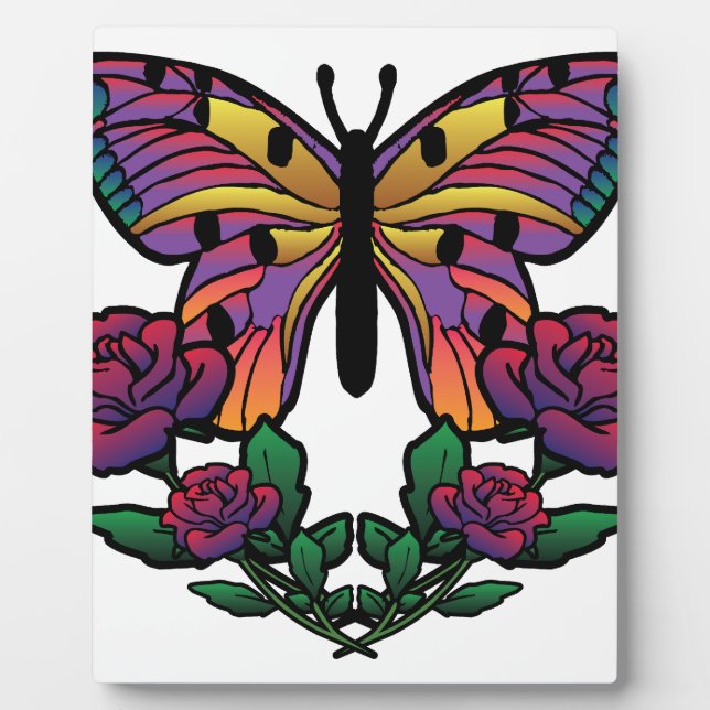 Butterfly Rose Plaque (Front)