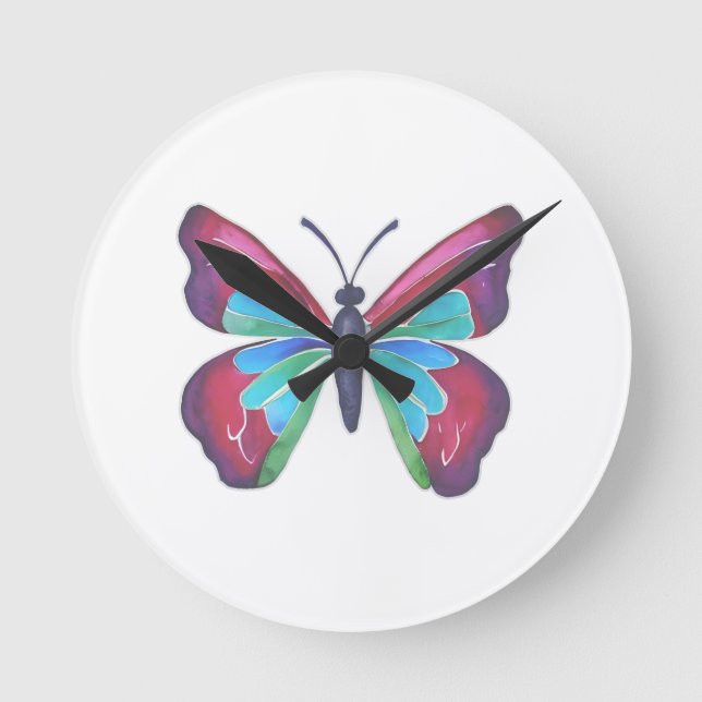 Butterfly Round Clock (Front)