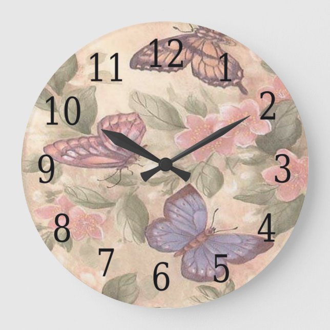 Butterfly Round Clock (Front)