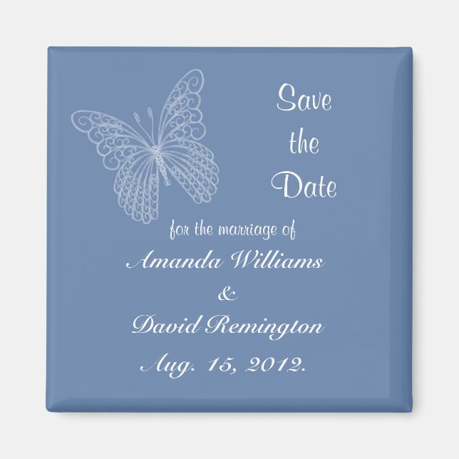Butterfly Save The Date Magnet (Front)