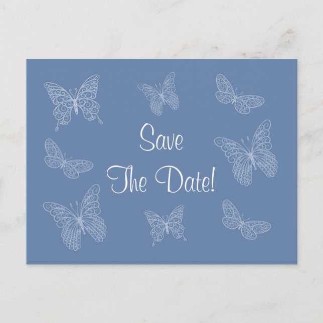 Butterfly Save the Date Postcard (Front)