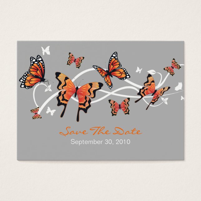 Butterfly Save The Date Wedding Custom MiniCard (Front)