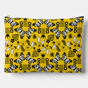 Butterfly Scandinavian folk art Accessory Pouch