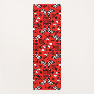 Butterfly Scandinavian folk art Yoga Mat