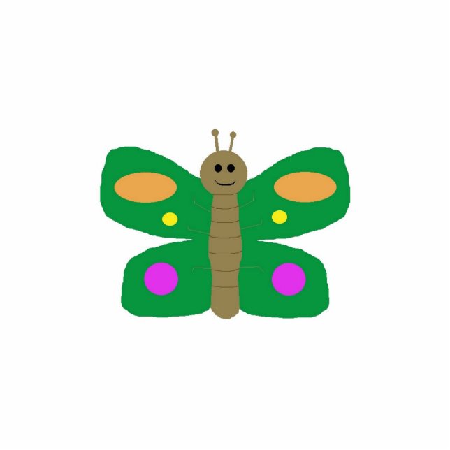 Butterfly sculpture photo sculpture magnet (Front)