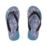 Butterfly Seahorse in Bubbles Custom Flip Flops