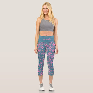 Butterfly Seahorse in Bubbles Custom Girl Leggings