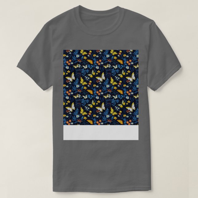 Butterfly Seamless Pattern Boho Cute Spring Insect T-Shirt (Design Front)