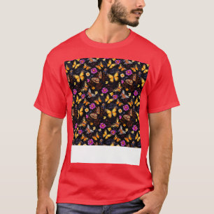 Butterfly Seamless Pattern Boho Cute Spring Insect T-Shirt