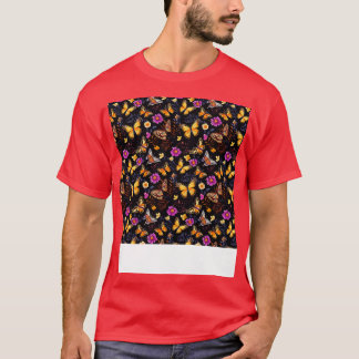 Butterfly Seamless Pattern Boho Cute Spring Insect T-Shirt