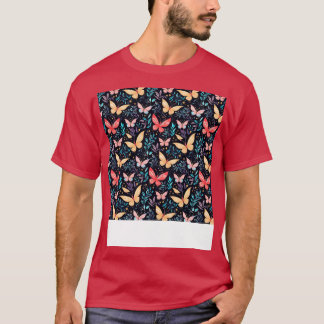 Butterfly Seamless Pattern Boho Cute Spring Insect T-Shirt