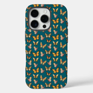 Butterfly Seamless Pattern. Monarch Butterfly iPhone 16 Pro Case
