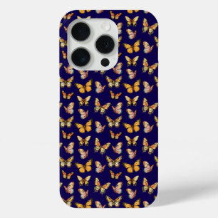 Butterfly Seamless Pattern. Monarch Butterfly iPhone 15 Pro Case