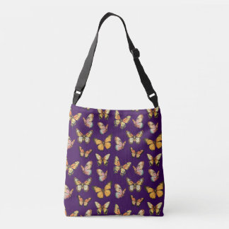 Butterfly Seamless Pattern. Monarch Butterfly  Crossbody Bag
