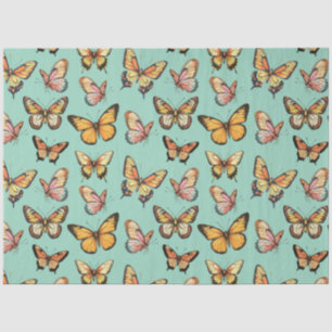 Butterfly Seamless Pattern. Monarch Butterfly  Tissue Paper
