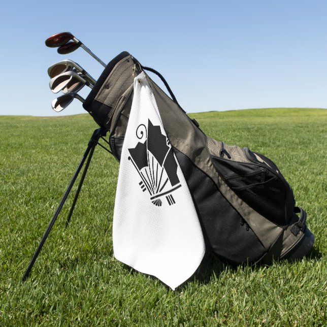 Butterfly-shaped fans (Ageha) Golf Towel (Green)