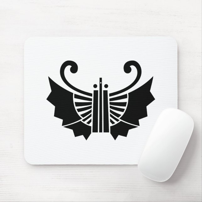 Butterfly-shaped fans (Kocho) Mouse Mat (With Mouse)