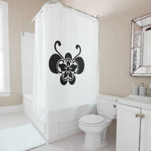 Butterfly-shaped goka shower curtain