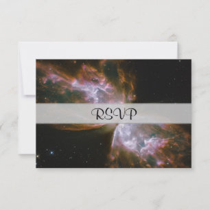 Butterfly Shaped Planetary Nebula RSVP Card