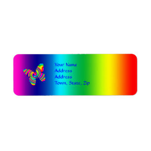 Butterfly Shaped Rainbow Twirl