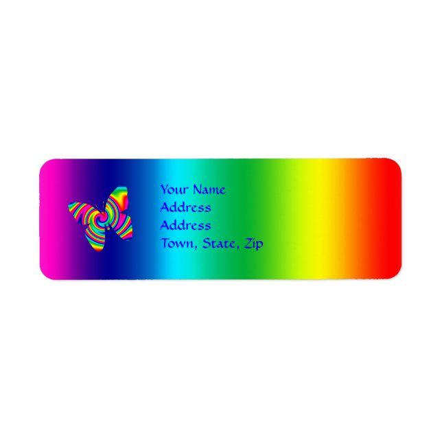 Butterfly Shaped Rainbow Twirl (Front)