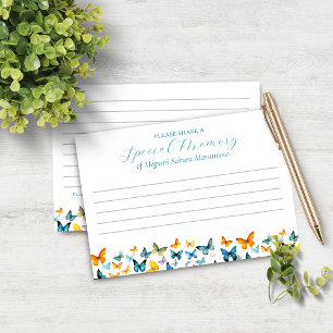 Butterfly Share a Memory Card for Memorial Service