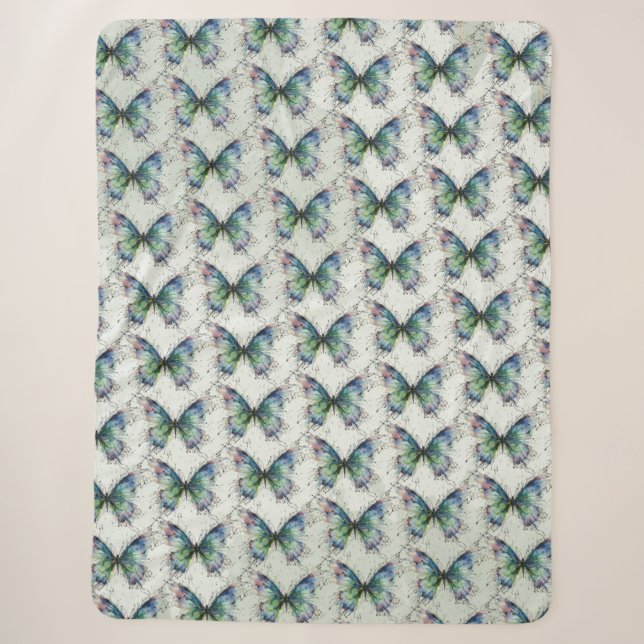 Butterfly Sherpa Blanket (Front)