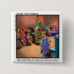 Butterfly Showdown 15 Cm Square Badge