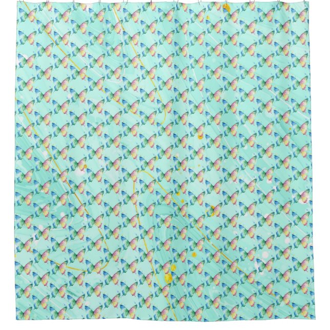 Butterfly Shower Curtain (Front)