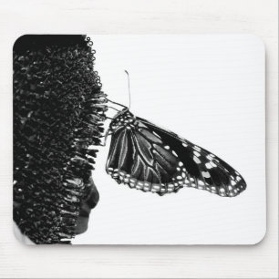 butterfly shy blacq mouse mat