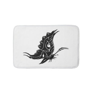 Butterfly Silhouette Bath Mat