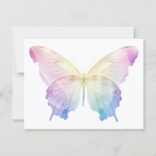 Butterfly silhouette in colours Postcard